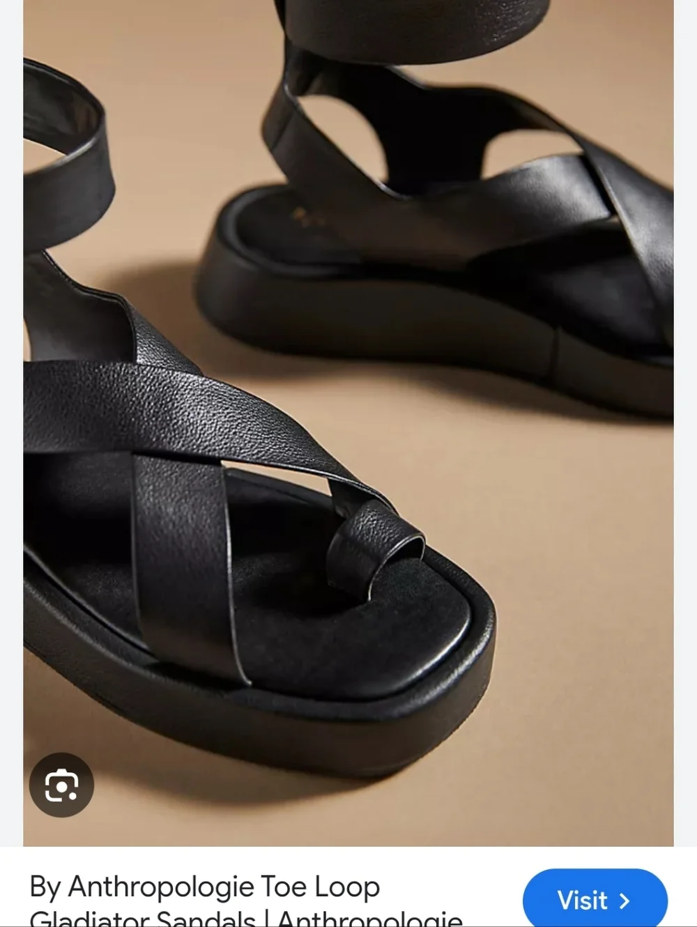 Anthropologie Toe Loop Gladiator Sandals - Picture 2 of 4